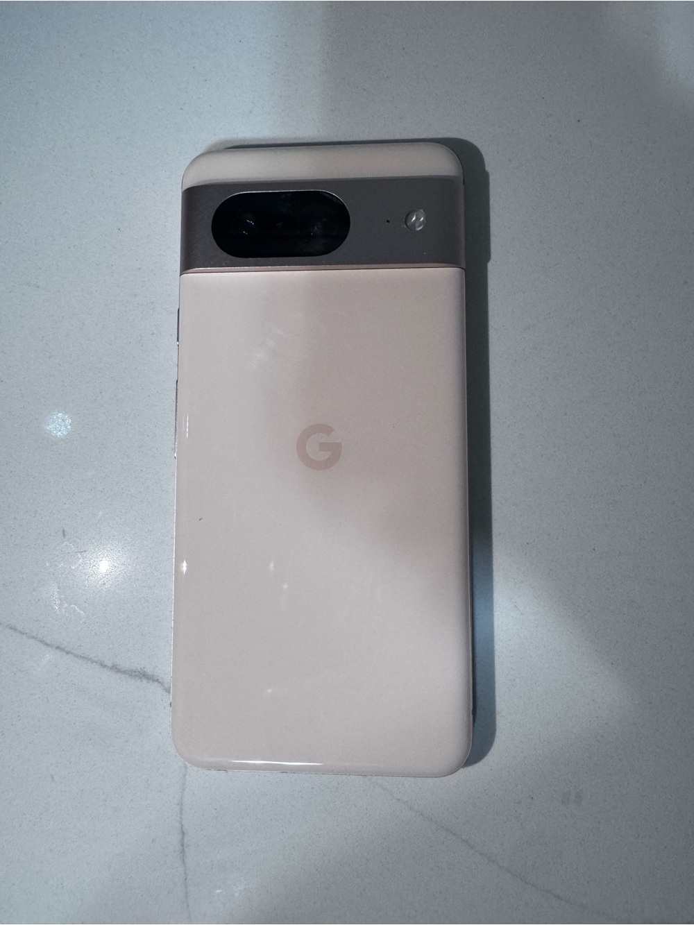 google Pixel in Soft Pink with Contrasting Camera Bar
